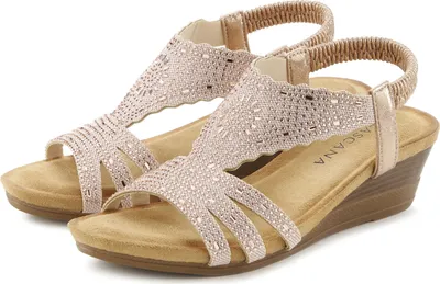 Produktbild von LASCANA Keilsandalette Elegante Sommer‑Sandalette rosegoldfarben Größe 37