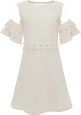 Produktbild von BEZLIT Mädchen Sommer Kleid mit Kunstperlen Weiß 104