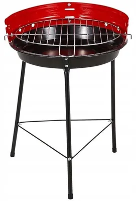 Produktbild von Holzkohlegrill Rundgrill Standgrill 35 cm tragbar klappbar mit verstellbarem Rost Windschutz