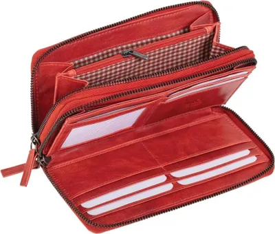 Zdjęcie produktu dla MIKA42175 Portfel damski MIKA, wykonany ze skóry, kolor: czerwony