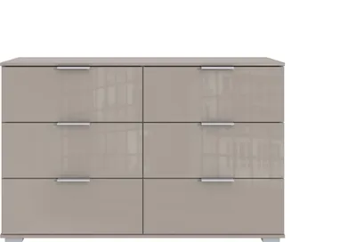 Produktbild von Schubkastenkommode >Easy Plus< 6 Schubladen, in SAHARAGRAU - 130x83x41cm (BxHxT)