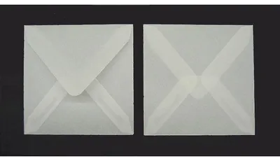 Produktbild von Briefumschläge Offset transparent 74x74mm 100g/qm NK VE=100 Stück weiß
