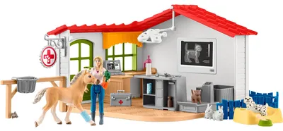 Immagine prodotto di schleich Farm World 42502 Tierarzt-Praxis mit Haustieren