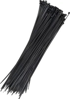 Produktbild von 100x Kabelbinder Kabelstrapse 100x2,5mm Schwarz Kabelbefestigung Kabelband Kabel Binder Industrie