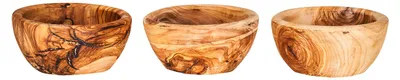 Produktbild von 3er Set Schüssel ca. 12x4cm Schale Holz Olivenholz Holzschale Salatschüssel Natur