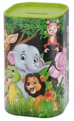 Image de Tirelire pour enfants multicolore 12x7,6 cm