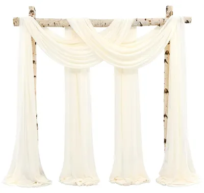 Hochzeitsbogen-Drapierstoff 4 Paneele 73 x 610 cm Chiffon