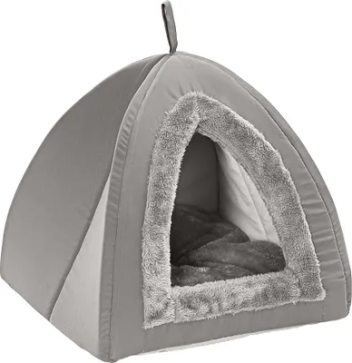 Produktbild von Dehner Lieblinge Katzen-Kuschelhöhle Findus, ca. 40 x 40 x 35 cm, Polyester, grau