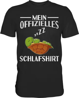 Produktbild von Offizielles Schlafshirt Nachthemd Schlafanzug Pyjama Schildkröte T-Shirt – Black / 4XL