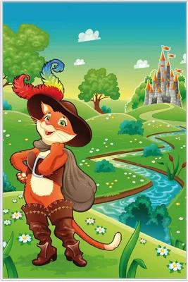Produktbild von Wallario Wandbild Gestiefelter Kater, Größe: 61 x 91,50 cm, Poster mit weißem Aluminiumrahmen