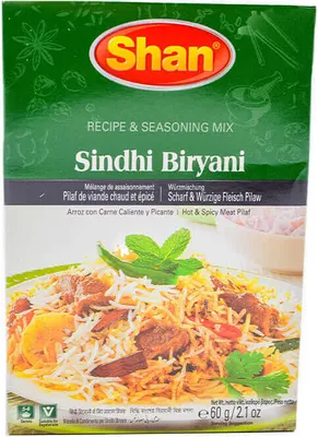 Produktbild von Shan Sindhi Biryani Würzmischung - Hot & Spicy Meat Pilaf, 60 g