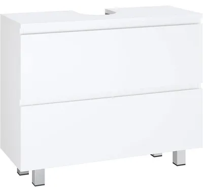 Produktbild von Badezimmerschrank mit 2 großen Schubladen DJ504366_1, 80 x 30 x 56 cm, weiß