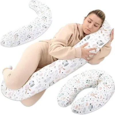 Image de Coussin de maternité Famanu en coton – Coussin de grossesse et pour les personnes dormant sur le côté