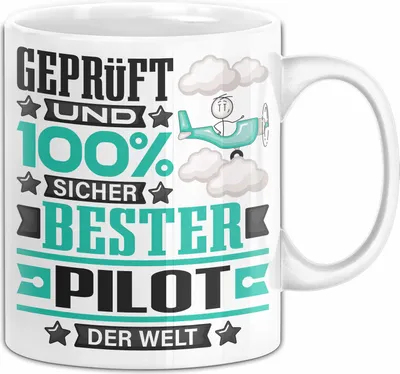 Produktbild von Pilot Geschenk Lustiger Spruch für Pilot Geschenkidee Bester Pilot Der Welt (Weiß)