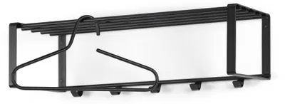 Wandgarderobe Rex 2 Schwarz pulverbeschichtet Garderobe von Spinder