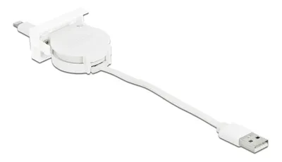 Image de Delock Easy 45 Module USB 2.0 Câble rétractable USB type A vers 8 Pin Li