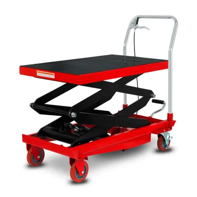 Immagine prodotto di EBERTH Carrello elevatore Carrello elevatore Carrello elevatore a forbice Carrello elevatore a forbice idraulico Portata 300 kg (acciaio, ruote robuste e silenziose, tavola 820x520 mm)