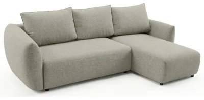 Produktbild von Selsey Zordo – L-Form Eckschlafsofa mit zwei Bettkästen, graubeiger Chenille rechts