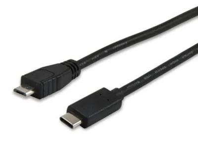 Produktbild von Equip Kabel USB-C 2.0 -> micro B St/St 1.00m schwarz Polybeutel