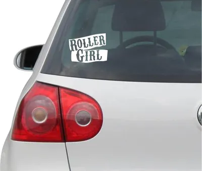 Produktbild von Aufkleber / Autoaufkleber - JDM - Die cut - Roller Girl Decal Auto Laptop Fenster - Folie Sticker - weiß - 116mmx88mm