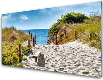 Produktbild von Acrylglasbilder 100x50 Wandbild Druck Fußpfad Landschaft