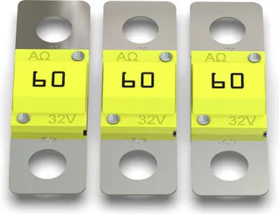 Produktbild von 3x AUPROTEC Midi Hochstromsicherung 60A Schraubsicherung gelb