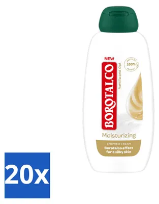 Zdjęcie produktu dla 20 sztuk żelu pod prysznic nawilżającego Borotalco - Wanilia i owies - 250 ml - Opakowanie ekonomiczne
