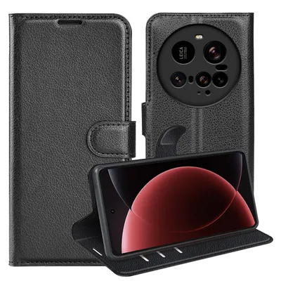 Immagine prodotto di Per Xiaomi 15 Ultra Custodia a libro in Pelle finta per cellulare Cover nera
