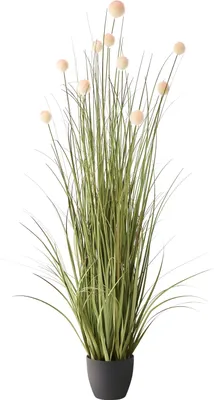 Produktbild von BELIANI Kunstpflanze Rosa Kunststoff 120 cm Dekoration Badezimmer Wohnzimmer Schlafzimmer Indoor Künstliche Pflanze Kunstgras Zimmerpflanze im Topf