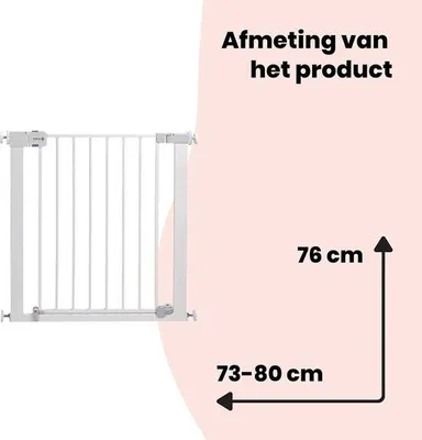 Produktbild von Famanu Treppenschutzgitter – Automatisches Schließmechanismus, erweiterbar bis 136 cm