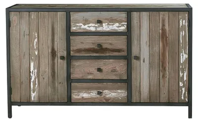 Produktbild von Kommode recyceltes Holz Metall 150 cm Stauraum