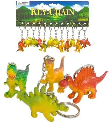 Image de Lot de 12 porte-clés dinosaures - Trifox