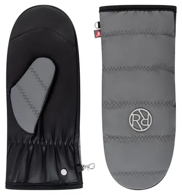 Roeckl modischer Damen Stepp-Leder-Fäustling Tana mit Touch in grau