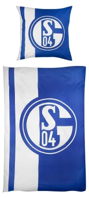 Produktbild von FC Schalke 04 Baumwoll-Bettwäsche-Garnitur Wende 135x200+80x80