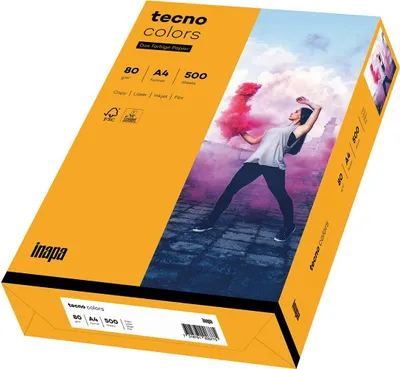 Produktbild von Tecno Colors Mittelorange Papier A4