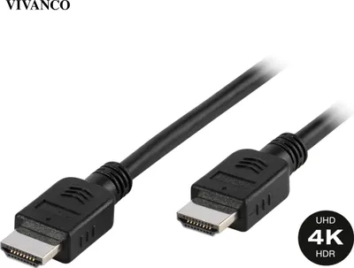 Produktbild von VIVanco™Hochwertiges HDMI Kabel 1,3 High Speed, 1,5m, kompatibel mit HDCP, 1080p, vergoldet, abwärtskompatibel zu DVI