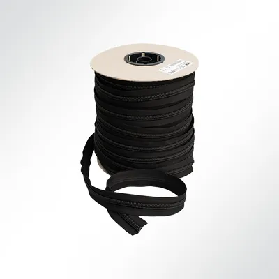 Produktbild von YKK® Spiralreißverschluß 10mm Spiralbreite Reissverschluss endlos Meterware schwarz