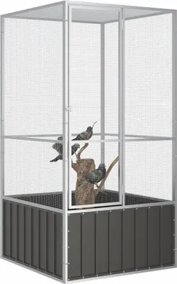 Immagine prodotto di vidaXL Gabbia per uccelli antracite 111x107x211,5 cm Acciaio zincato