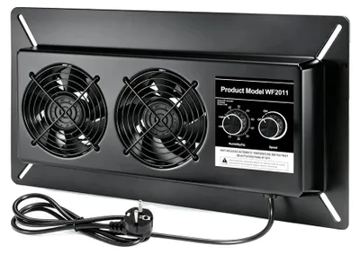Obrázok produktu pre Ventilátor na vetranie podkrovia, duálny regulátor na ovládanie rýchlosti a vlhkosti, vysoko účinná konštrukcia, ventilátor