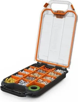 Productafbeelding van Halve opbergbox – WORX BY KETER – STACK N ROLL – 33 x 24 x 8 cm – Zwart