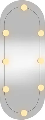 Obrázek produktu pro vidaXL Nástěnné zrcadlo s LED světly 30x70 cm Skleněný ovál