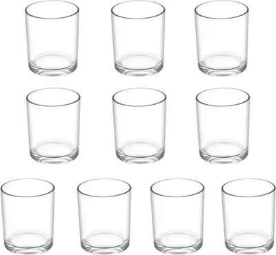 Produktbild von Teelichtgläser 10 Stück Kerzenhalter Glas Windlicht Weihnachten Transparent