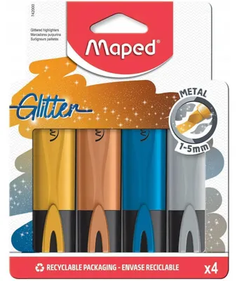 Produktbild von Maped 742000, 4 Stück(e), Gold, Silber, Kupfer, Blau, Meißel, 1 mm, 5 mm