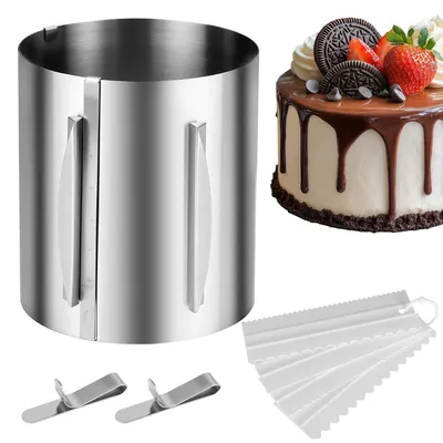 Kuchenring 20 cm, verstellbar Ø 16–30 cm, Edelstahl