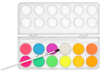 Produktbild von Ooly Aquarellfarben Set - Neon Wasserfarben für Kinder und kreatives Malen