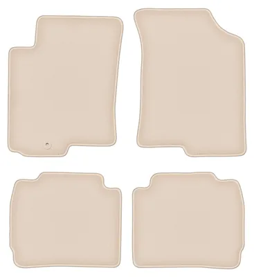 Produktbild von DURBAN Beige Velours-Fußmatten-Set für Kia Cerato Schrägheck, Limousine (2004-2008)