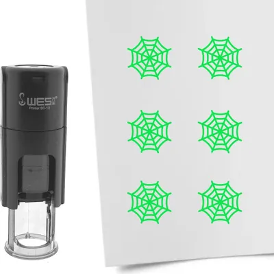 Immagine prodotto di CombiCraft Timbro ragnatela 10 mm inchiostro verde rotondo - per 1 pezzo