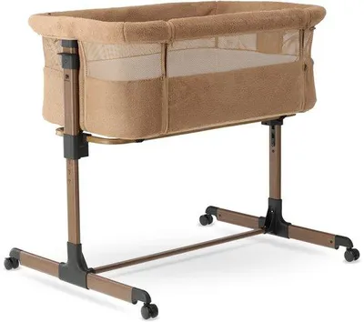Productafbeelding van Deryan Snoozy, bijzetbed voor baby's – Babybed – In hoogte verstelbaar – Bruin