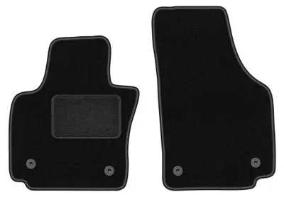 Obrázok produktu pre Predné velúrové koberce pre: Seat Toledo III 2004-2012 (minivan) – 2 ks, čierne, na mieru – Wielganizator LUX