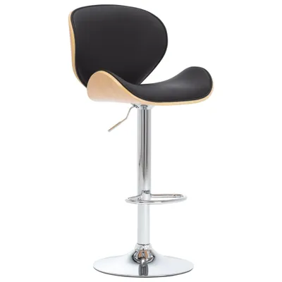 Produktbild von Barhocker Schwarz Kunstleder höhenverstellbar, ergonomisch, Sitzhöhe 62,5-83,5 cm
